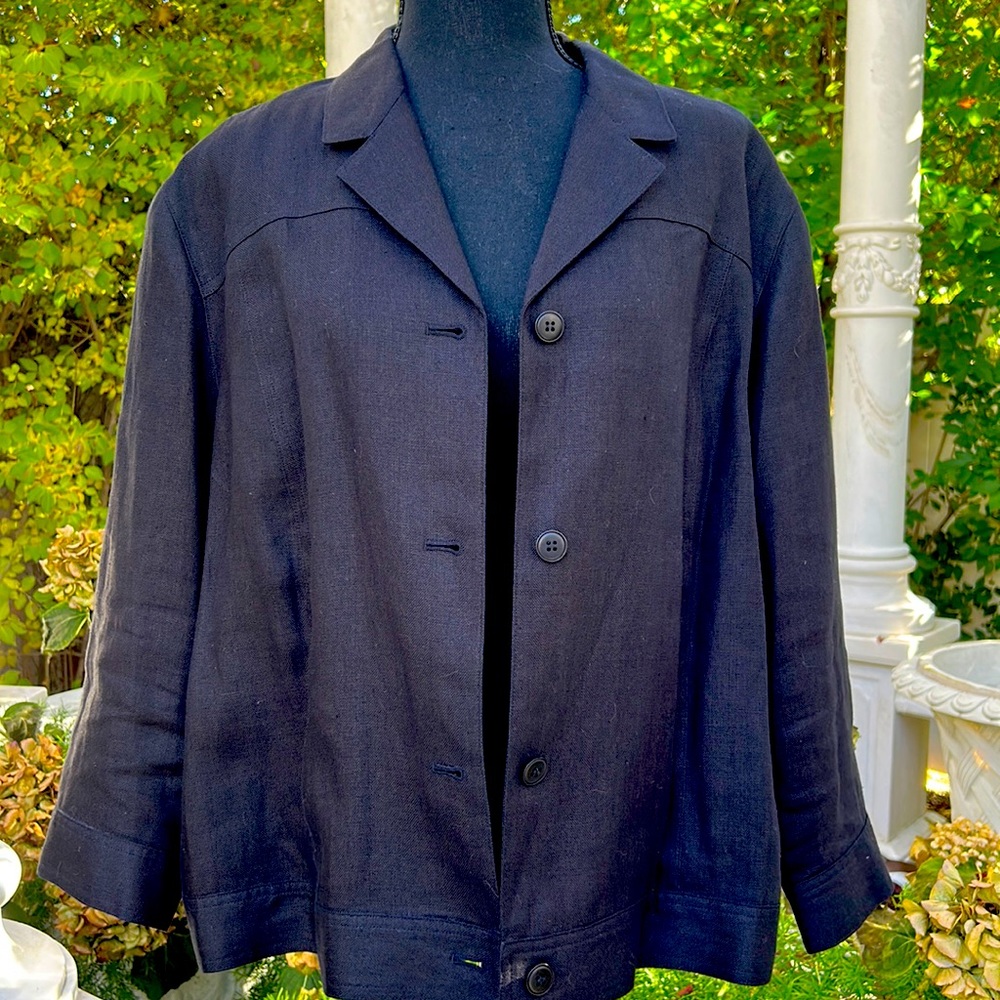 Talbots, Irish linen black jacket